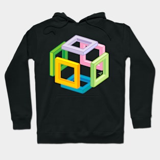 Expanding Necker Cube by Tai's Tees Hoodie